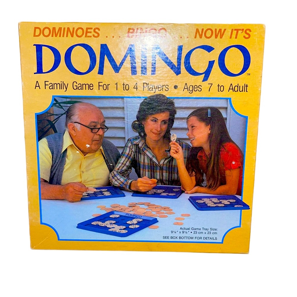 1982 Domingo Vintage Board Game Whitman Dominoes Bingo 1-4 Players Complete‎ EUC